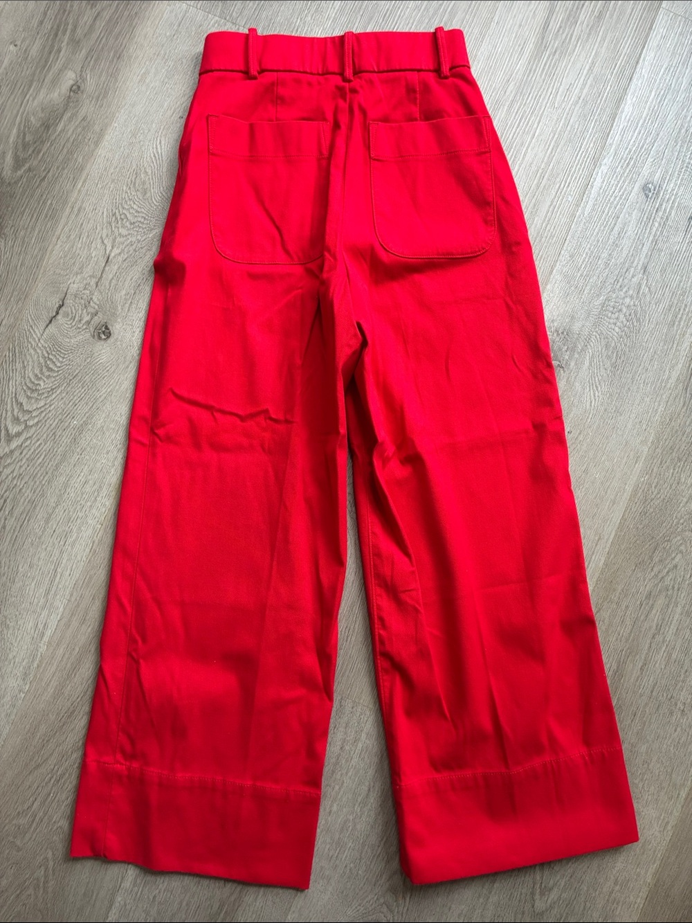 NWOT SPANX Bright Red Wide Leg High Rise Trousers - Picture 2 of 6